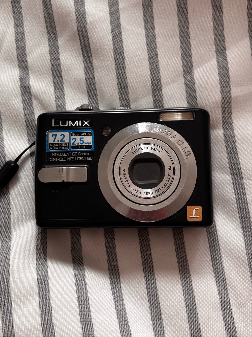 Panasonic Lumix Black Compact Digital Camera with Silver Lens Ring